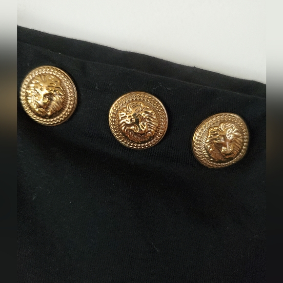 BALMAIN PARIS sleeveless muscle shirt with 3 gold buttons M - Picture 4 of 8